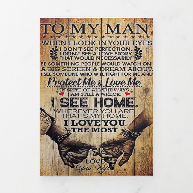 To my husband gift | Special letter to husband Tri-Fold Announcement (Cover)