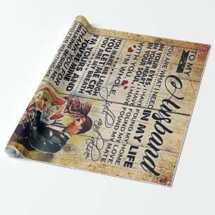 To my husband gift Special letter to husband Wrapping Paper
