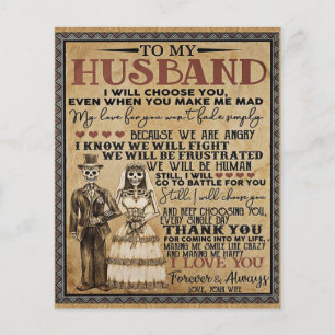 To My Husband Halloween Couple Love Gift Flyer