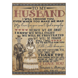 To My Husband Halloween Couple Love Gift Tablecloth