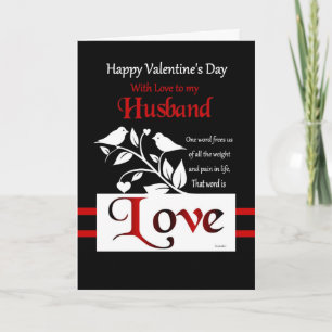 To my Husband - Happy Valentine's Day Holiday Card