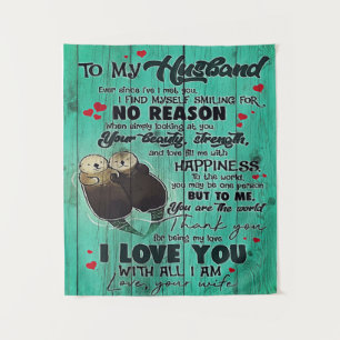 To My Husband Home Decor Gift For Man Tapestry