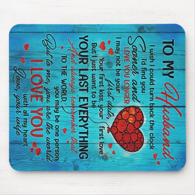 To my Husband | House Decoration Gift Mouse Mat (Front)