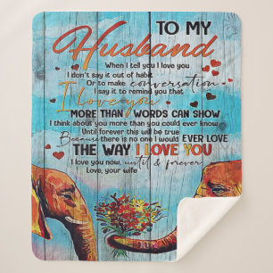 To my Husband   House Decoration Gift Sherpa Blanket