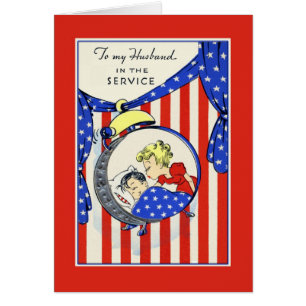 To my husband in the service vintage image