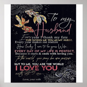 To My Husband Letter   Best Father's Day Present   Poster
