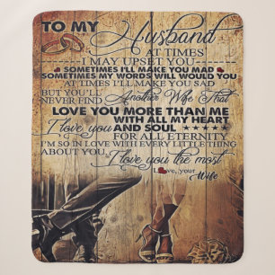 To My Husband Letter Best Father's Day Present Sherpa Blanket