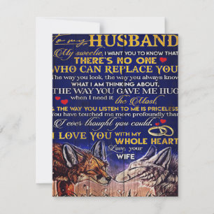 To My Husband Letter   Cute Gift for Husband Invitation