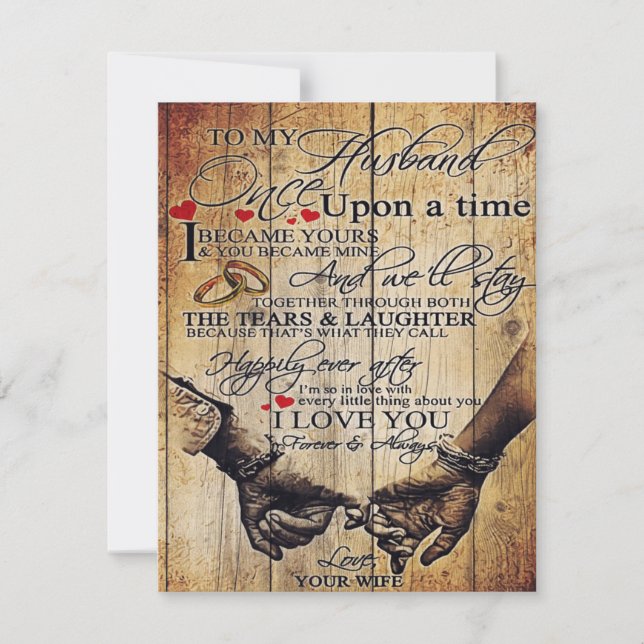 To My Husband Letter | Cute Present | Dad's Gift | Invitation (Front)