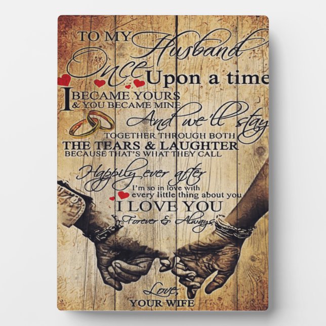 To My Husband Letter | Cute Present | Dad's Gift | Plaque (Front)