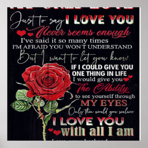 To My Husband Letter   Cute Present   Dad's Gift   Poster