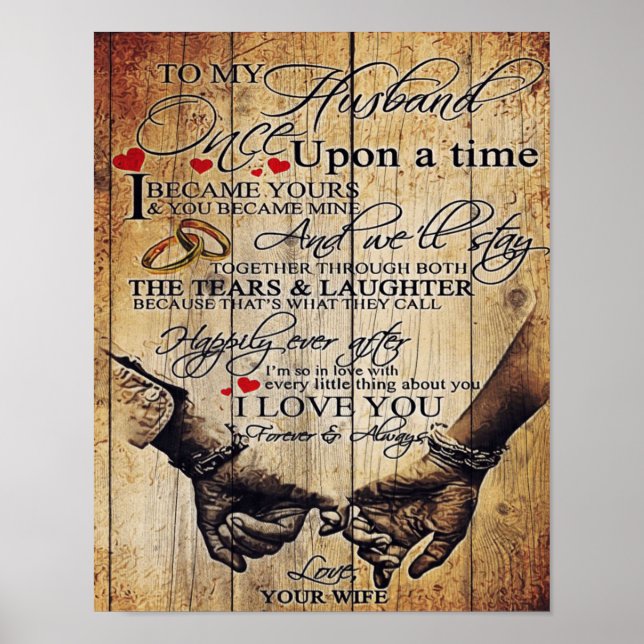 To My Husband Letter | Cute Present | Dad's Gift | Poster (Front)