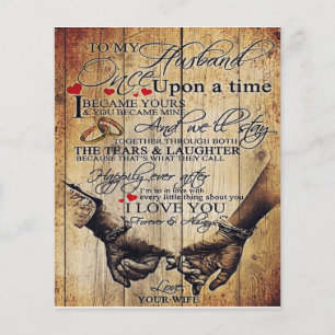 To my Husband Letter For Husband Family Decor Flyer