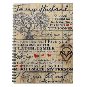 To my Husband Letter For Husband Family Decor Notebook