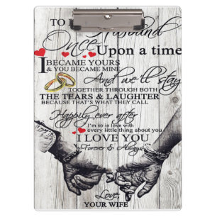 To My Husband Letter, Love Quotes Gift Clipboard