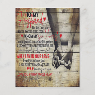 To My Husband Letter, Love Quotes Gift Flyer