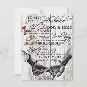 To My Husband Letter, Love Quotes Gift Invitation