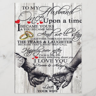 To My Husband Letter, Love Quotes Gift Menu