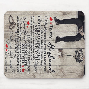 To My Husband Letter, Love Quotes Gift Mouse Mat