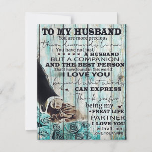 To My Husband Letter   Lovely Gift For Husband Invitation