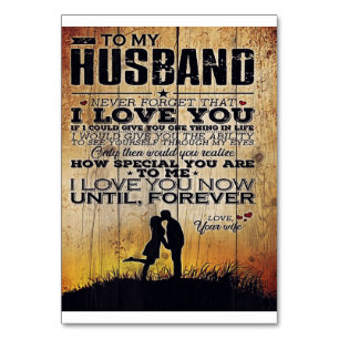 To My Husband Letter   Lovely Gift For Man Table Number