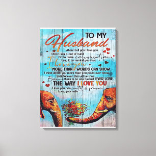 To My Husband Letter, Lovely Husband Letter Canvas Print