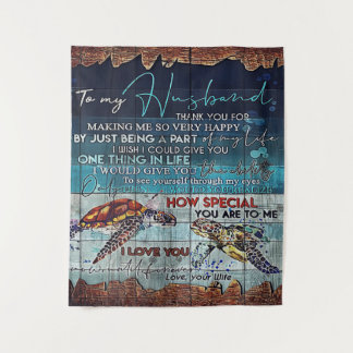 To My Husband Letter, Lovely Husband Letter Tapestry