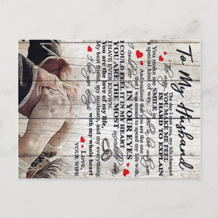 To My Husband Letter New Home Decor Announcement Postcard
