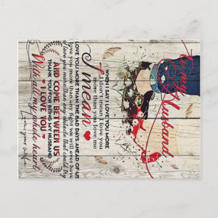 To My Husband Letter, To My Husband Gift Announcement Postcard