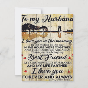 To My Husband Letter, To My Husband Gift Invitation