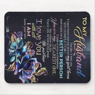 To My Husband Letter, To My Husband Gift Mouse Mat