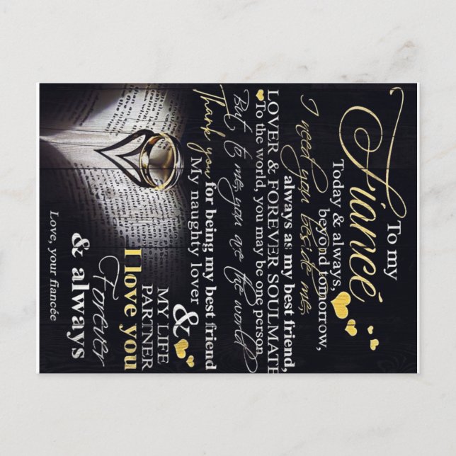 To My Husband | Love Quotes To Husband| Announcement Postcard (Front)