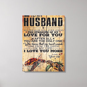 To My Husband Love Quotes To Husband Canvas Print