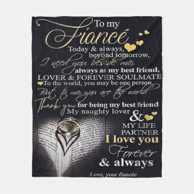To My Husband | Love Quotes To Husband| Fleece Blanket (Front)