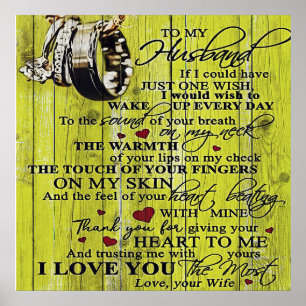To My Husband   Love Quotes To Husband   Poster
