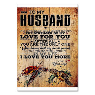 To My Husband   Love Quotes To Husband Table Number