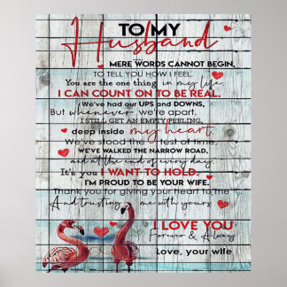 To my Husband | Lovely Husband Gift Poster