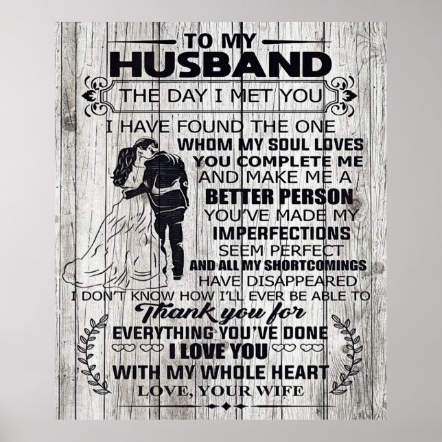 To my Husband | Lovely Husband Gift Poster (Front)