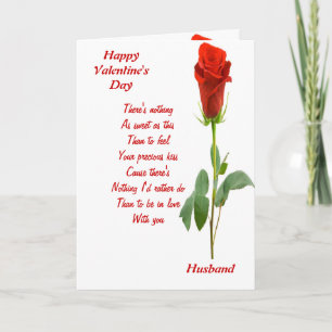 To my husband on valentine's Day Holiday Card