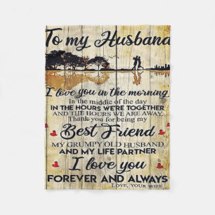 To my Husband   Perfect Gift For Husband Fleece Blanket