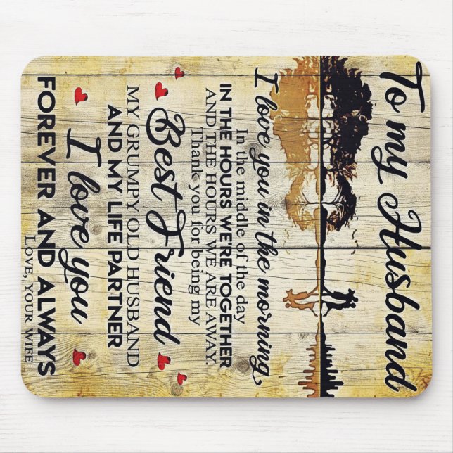 To my Husband | Perfect Gift For Husband Mouse Mat (Front)