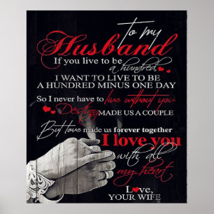 To my Husband   Perfect Gift For Husband Poster