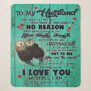 To my Husband Perfect Gift For Husband Sherpa Blanket