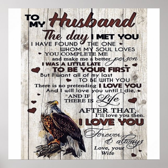 To My Husband Present | Cool New Home Gift | Poster (Front)