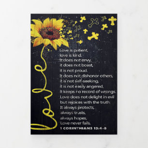 To My Husband Present Cute Home Decor Gift Tri-Fold Announcement