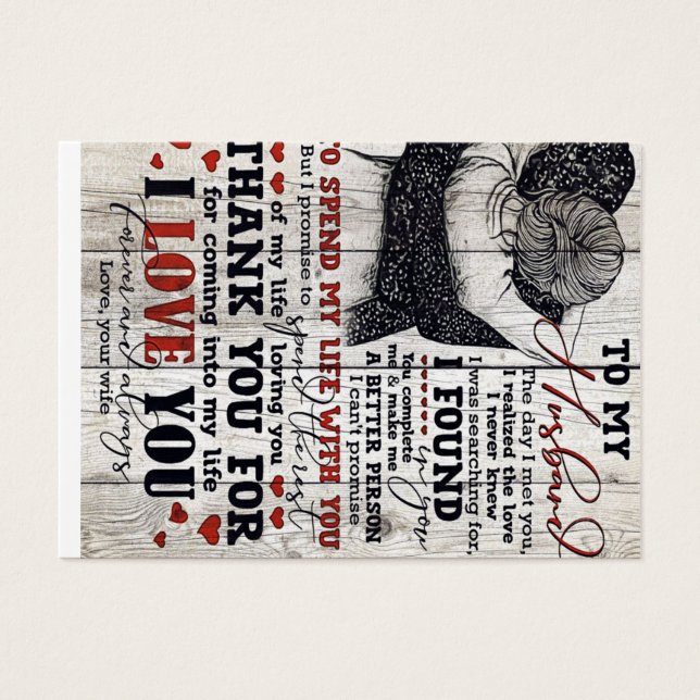 To My Husband Present | Cute Quotes Gift | (Front)
