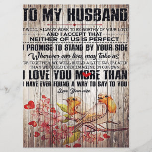 To My Husband Present   Cute Slogan Gift   Menu