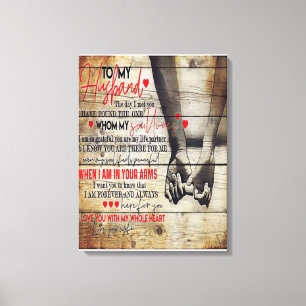 To My Husband Present   Lovely New Home Gift Canvas Print