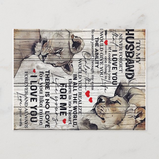 To My Husband Present | New Home Gift | Best Gift Announcement Postcard (Front)