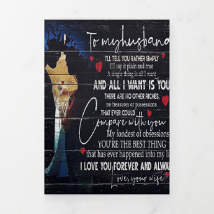 To my Husband Quotes   Best Holiday Gift Tri-Fold Announcement